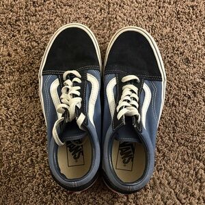 Vans Classic Black and Blue Shoes